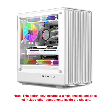 Power Train V1 MATX ITX Chassis Desktop Computer Side Transparent Glass Vertical Host Support 240/280 Water Cooling PC Case
