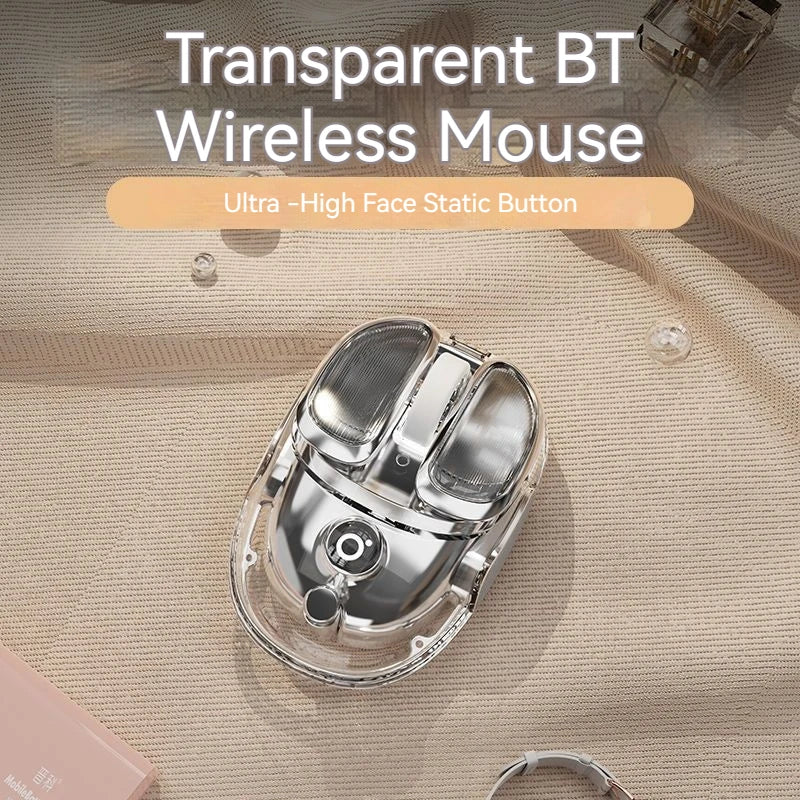 EWEADN Cute Ergonomic Gaming Mouse, Mini Potato-Shaped Wireless Mouse, Silent Dual Mode BT/2.4G, Rechargeable, for Laptop/Office