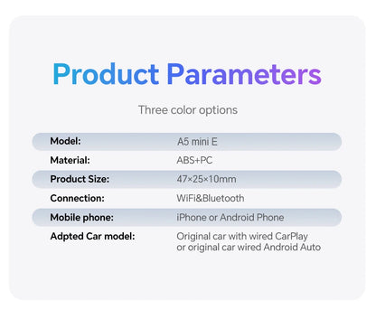NEW Wireless Mini Box 2in1 CarPlay Android Auto Wireless Mini Box Adapter Smart Plug And Play Dongle Bluetooth WiFi Fast Connect
