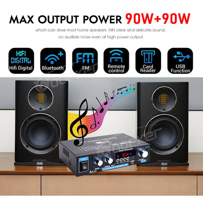 Woopker AK35/AK45/AK45 Pro/AK55 Digital Amplifier Bluetooth Sound Amplifier 2 Channel HIFi FM USB Audio Amp For Home Car Karaoke