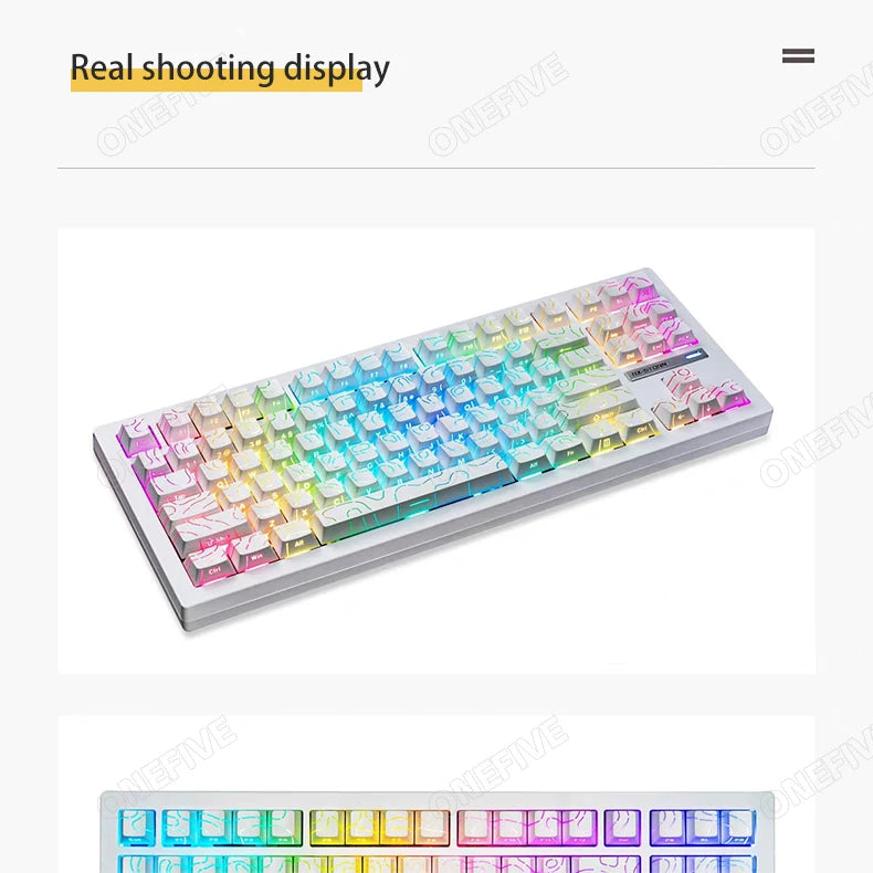 Contour 4.0 Side Engraved Keycap PBT Translucent 97/130 Key Mechanical Keyboard Key Cap White For Magnetic Switch F75 GMK87