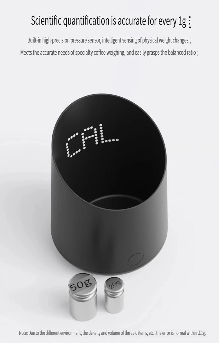 New subminimal Electronic Coffee Weighing Cup, Espresso Scale, Pour-over Electronic Scale, Bean Cup, Waterproof Electronic Scale