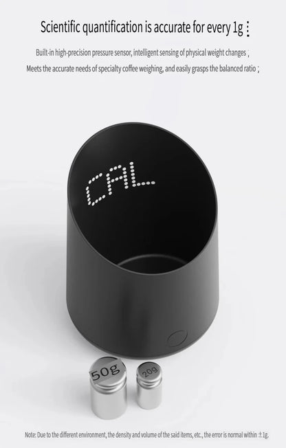 New subminimal Electronic Coffee Weighing Cup, Espresso Scale, Pour-over Electronic Scale, Bean Cup, Waterproof Electronic Scale