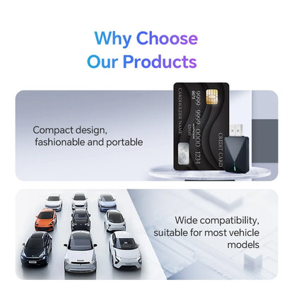 NEW Wireless Mini Box 2in1 CarPlay Android Auto Wireless Mini Box Adapter Smart Plug And Play Dongle Bluetooth WiFi Fast Connect