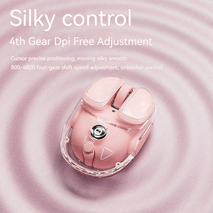 EWEADN Cute Ergonomic Gaming Mouse, Mini Potato-Shaped Wireless Mouse, Silent Dual Mode BT/2.4G, Rechargeable, for Laptop/Office