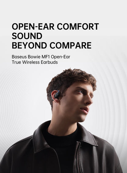 Baseus Bowie MF1/Eli 15i Fit Open-Ear Sport Wireless Earphones Bluetooth 5.4 EarHooks Big Bass Sport Earbuds 60Hrs Playtime