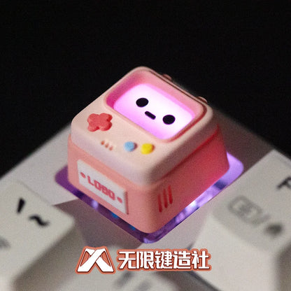 Original Retro Game Console Translucent Keycaps Arcade Mechanical Keyboard Accessory Kawaii ESC Replacement Keycap Single Resin
