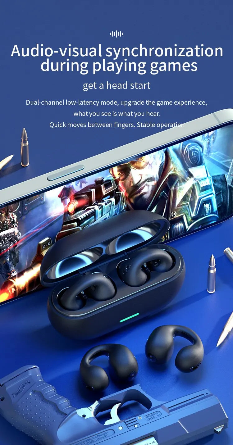 T75 Wireless Bluetooth Earphones Headphones Outdoor Sports Headset 5.3 With Charging Bin Display Touch Control Earbuds for Muisc