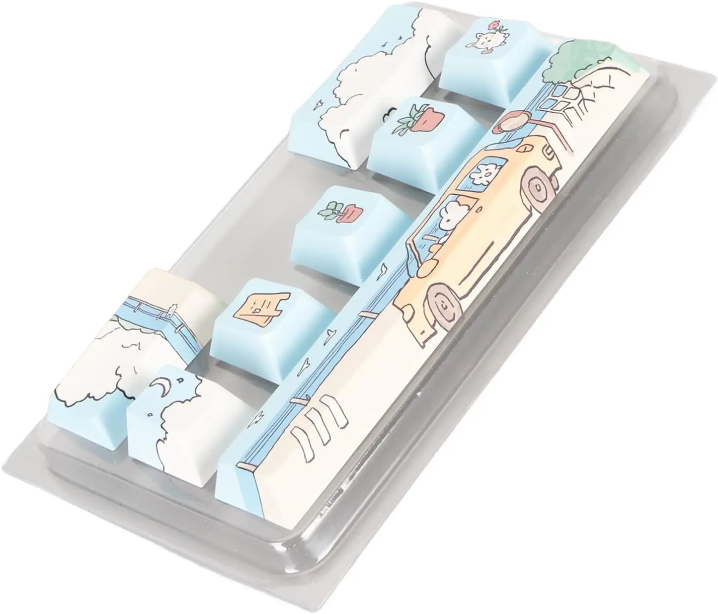 DIY Keycap PBT Enter 6.25U Space Bar Keycap 5 Sides Dye-Subbed Keycap for Mechanical Keyboard Cherry Profile (8Pcs)