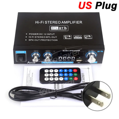 Woopker AK35/AK45/AK45 Pro/AK55 Digital Amplifier Bluetooth Sound Amplifier 2 Channel HIFi FM USB Audio Amp For Home Car Karaoke