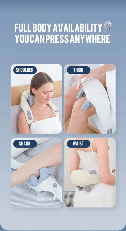 Foreverlily 26W Neck And Shoulder Massager Wireless Shoulder And Back Kneading Massage Shawl Trapezius Neck Cervical masajeador