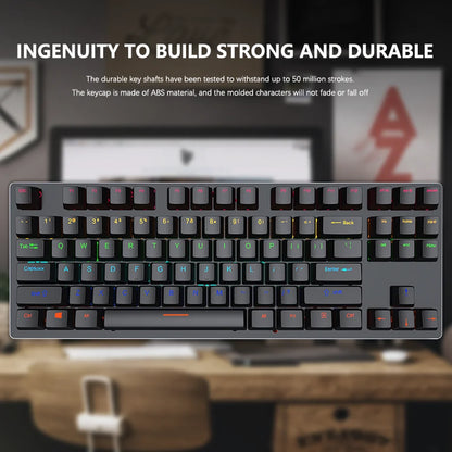 Backlit Gaming Mechanical Keyboard Gamer Mechanic Kit RGB PC USB Wired Keypad Keybord Ergonomic Computer Key Board Mini Teclado
