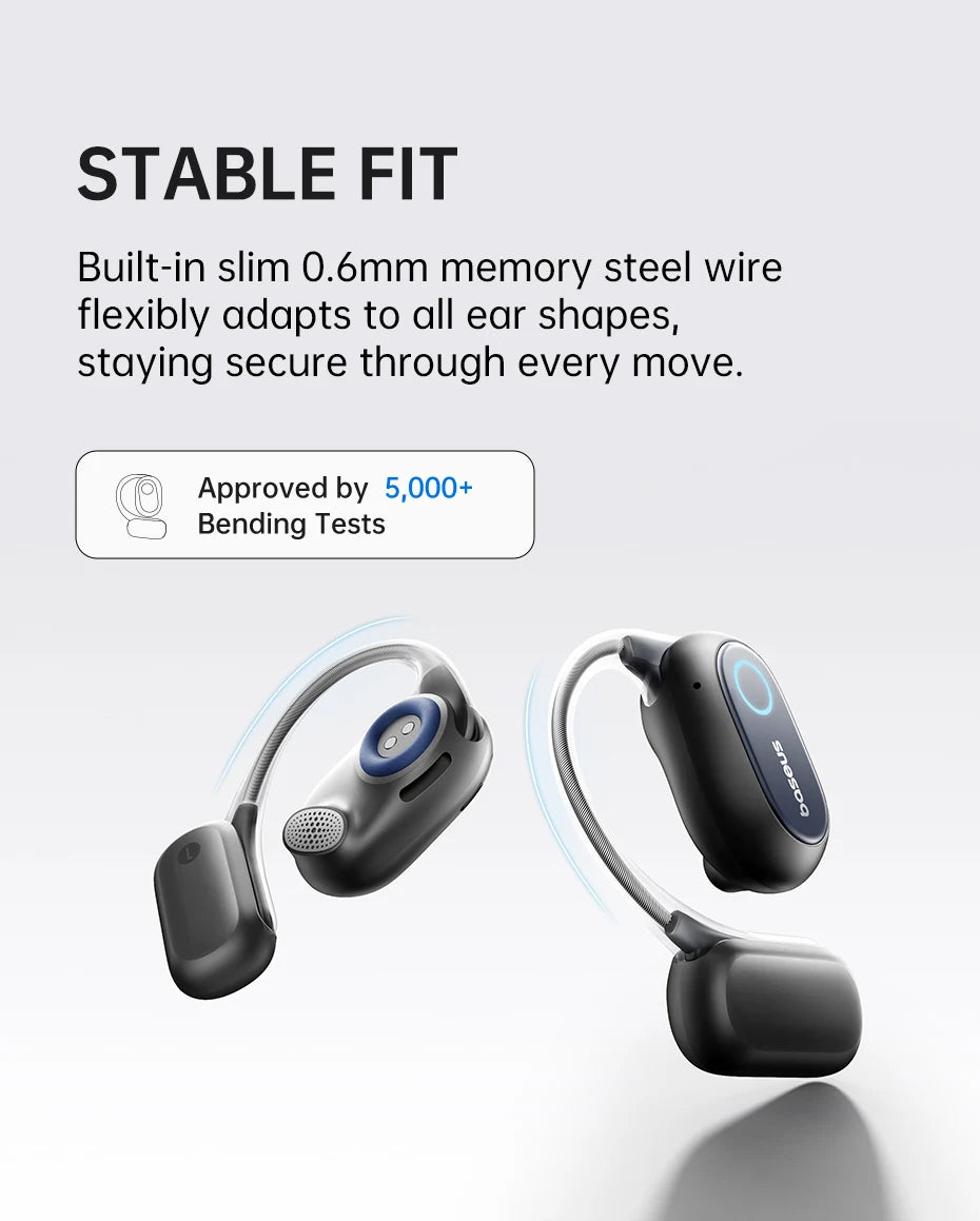 Baseus Bowie MF1/Eli 15i Fit Open-Ear Sport Wireless Earphones Bluetooth 5.4 EarHooks Big Bass Sport Earbuds 60Hrs Playtime