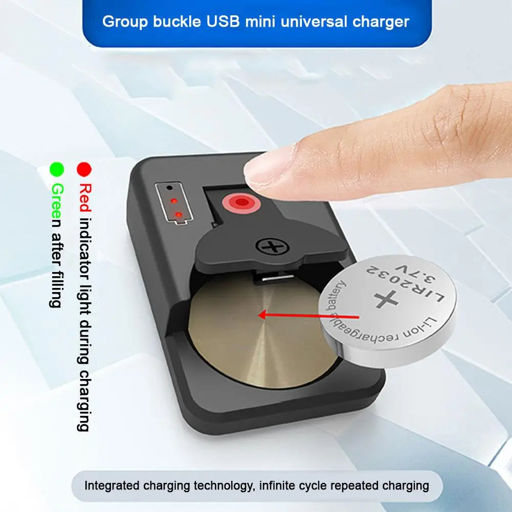 Hotest Mini Button Bettery Charger Smart Type-C Rechargeable Lithium LIR2032 LIR2450 4.2V Protable Battery Charger