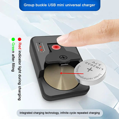 Hotest Mini Button Bettery Charger Smart Type-C Rechargeable Lithium LIR2032 LIR2450 4.2V Protable Battery Charger