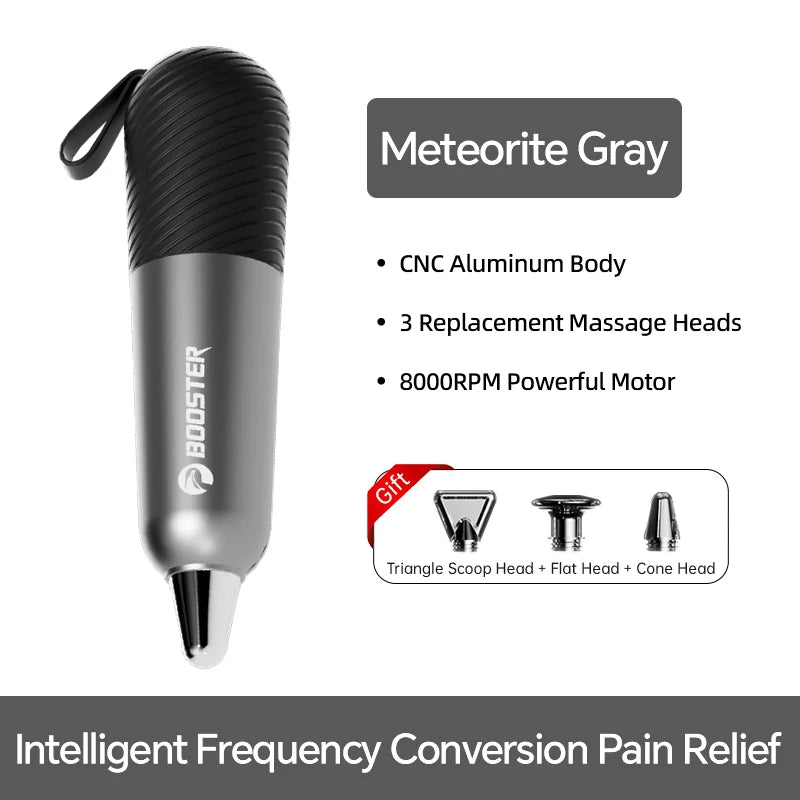BOOSTER Pro Massage Tool Portable Deep Fascial Massager for Ultra-targeted Pain Relief Vibrating Muscle Massage Gun for Professi