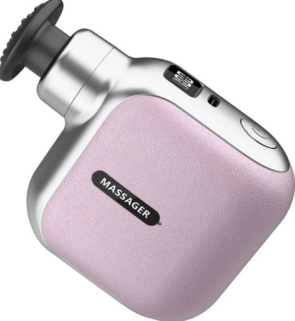Mini Pocket Fascia Gun with 4 Silicone Massage Heads Lightweight Portable Perfect for Office Home Use Low-noise Muscle Massager