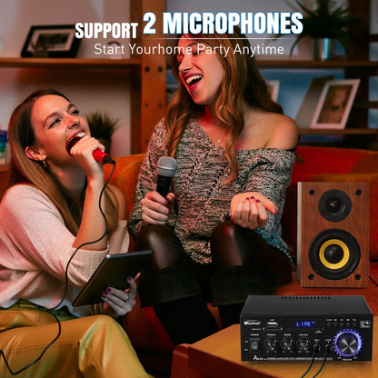 Woopker AK35/AK45/AK45 Pro/AK55 Digital Amplifier Bluetooth Sound Amplifier 2 Channel HIFi FM USB Audio Amp For Home Car Karaoke