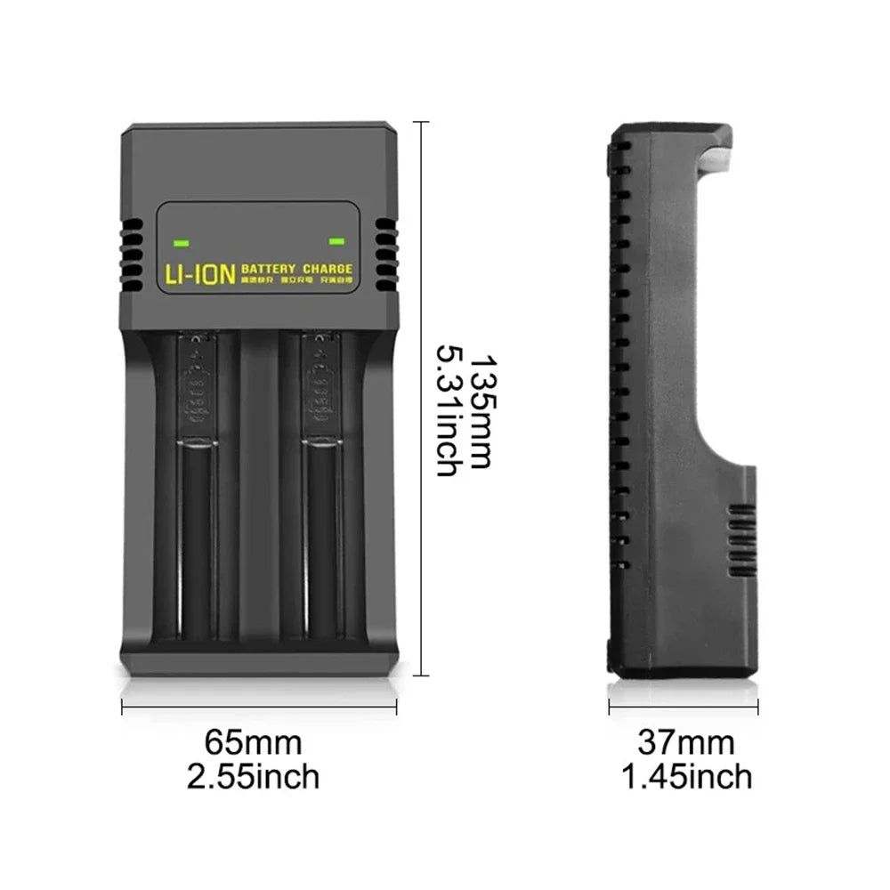 1/2 Slots 18650 Charger 3.7V-4.2V Rechargeable Li-ion Battery Charger Lithium Batteries Charging Adapter For 18650 26650 14500