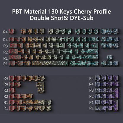 Contour 4.0 Side Engraved Keycap PBT Translucent 97/130 Key Mechanical Keyboard Key Cap White For Magnetic Switch F75 GMK87