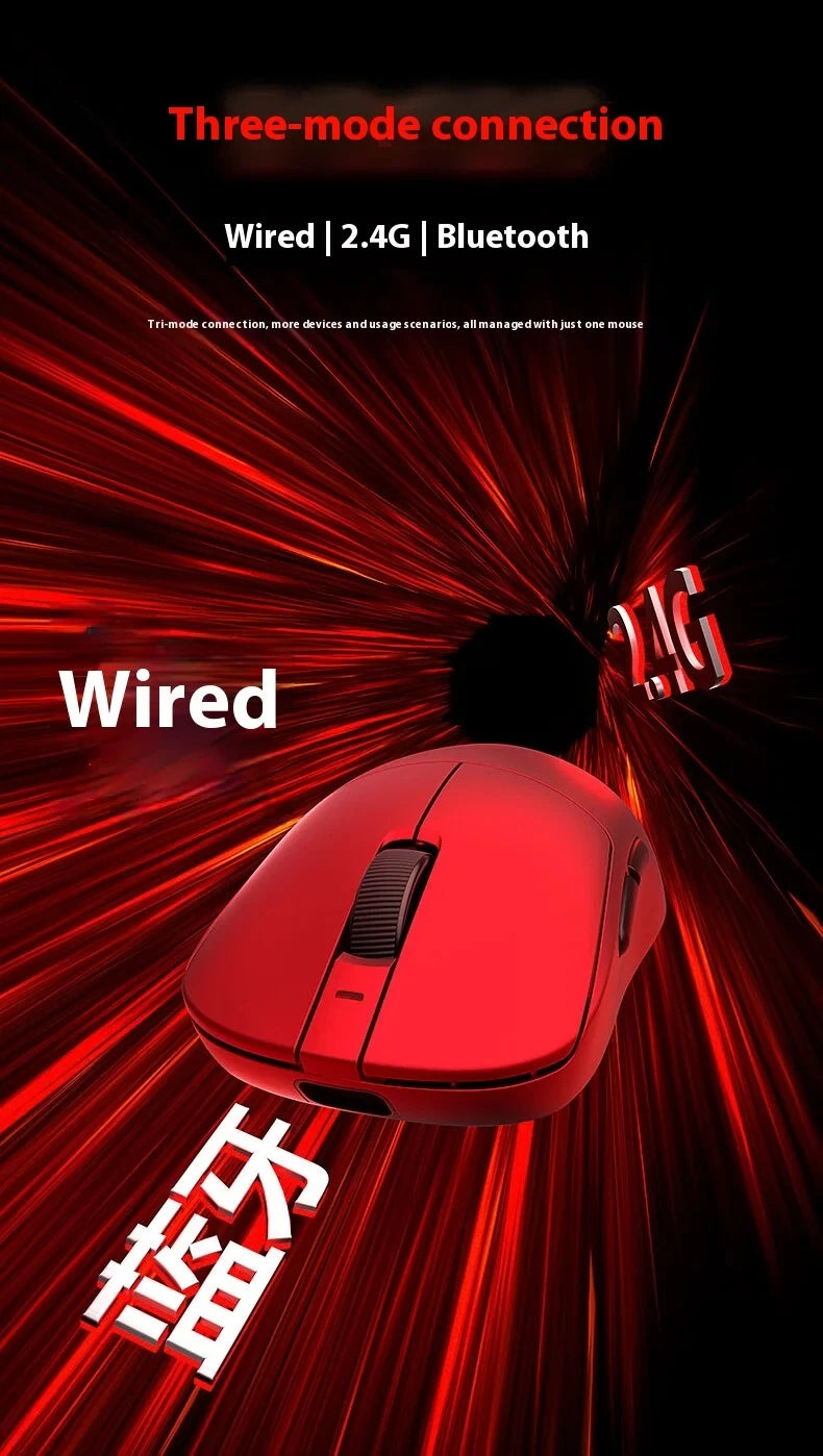 Aula V9 Ultra Wireless Gaming Mouse Custom Esports Design Dual 8K 3 Mode PAW3950 Sensor 55g Lightweight Ergonomic Accessory