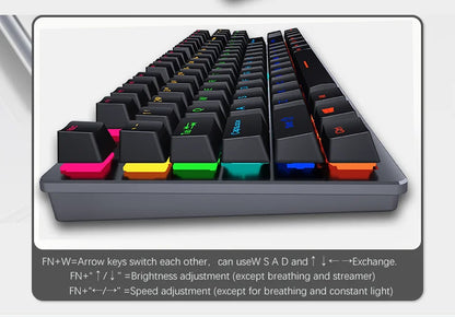 Backlit Gaming Mechanical Keyboard Gamer Mechanic Kit RGB PC USB Wired Keypad Keybord Ergonomic Computer Key Board Mini Teclado