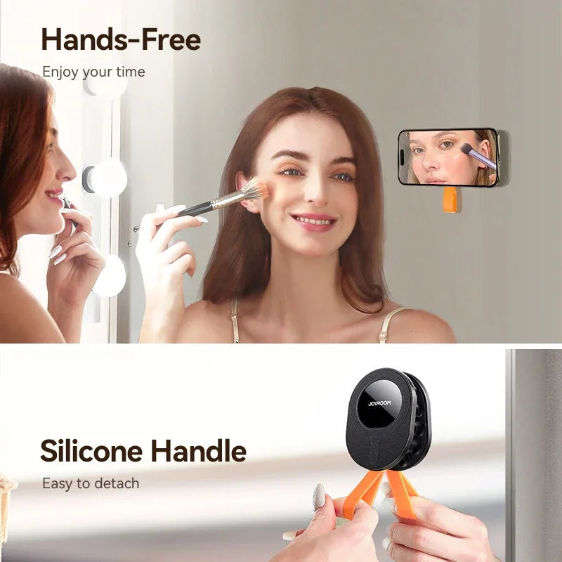 Joyroom Upgraded Magnetic Suction Cup Phone Mount Mirror Shower Silicone Suction Phone Case Grip Holder For iPhone JR-ZS393-S