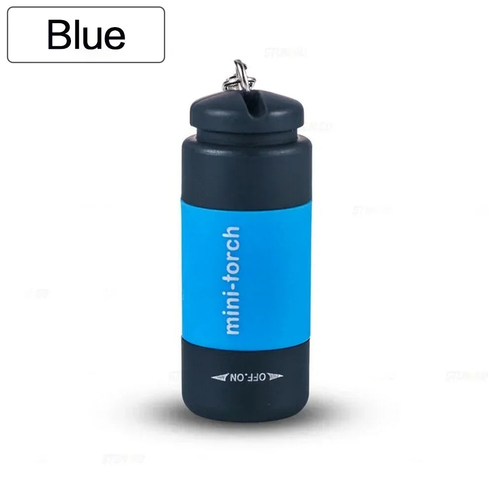 Pocket Keychain Flashlight Waterproof Outdoor Hiking Camping Mini FlashlightUSB Rechargeable LED Multifunctional Strong Light