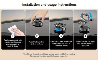 Magnetic Suction Cup Phone Mount for Magsafe 360° Adjustable Magnetic Car Phone Holder Pocket Size Foldable Car Mount