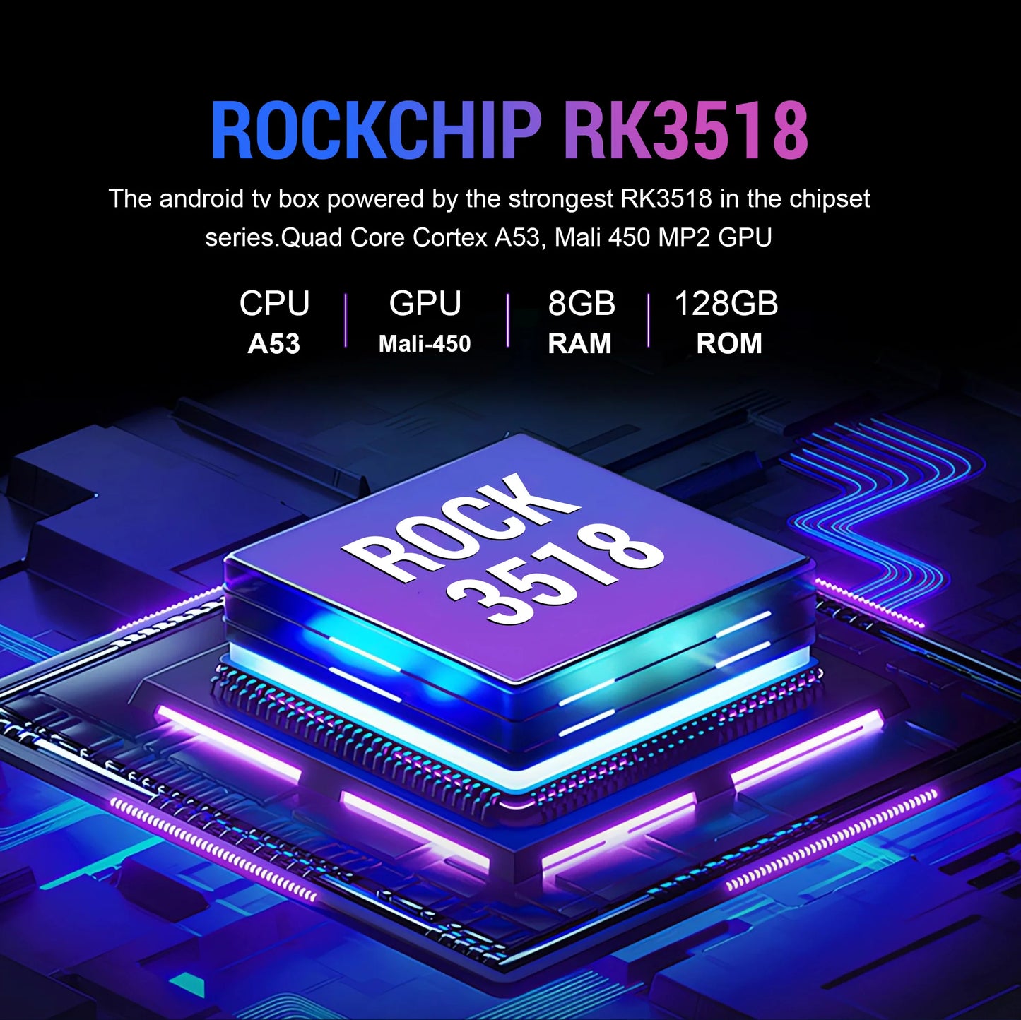 2025 New Android TV Box T1+ Rockchip RK3518 Android 16 8GB RAM 128GB ROM WiFi 6 BT 5.4 Dual UI 8K Ultra HD Smart Media Player
