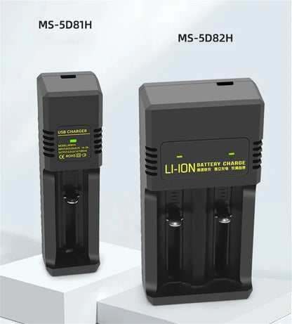 1/2 Slots 18650 Charger 3.7V-4.2V Rechargeable Li-ion Battery Charger Lithium Batteries Charging Adapter For 18650 26650 14500