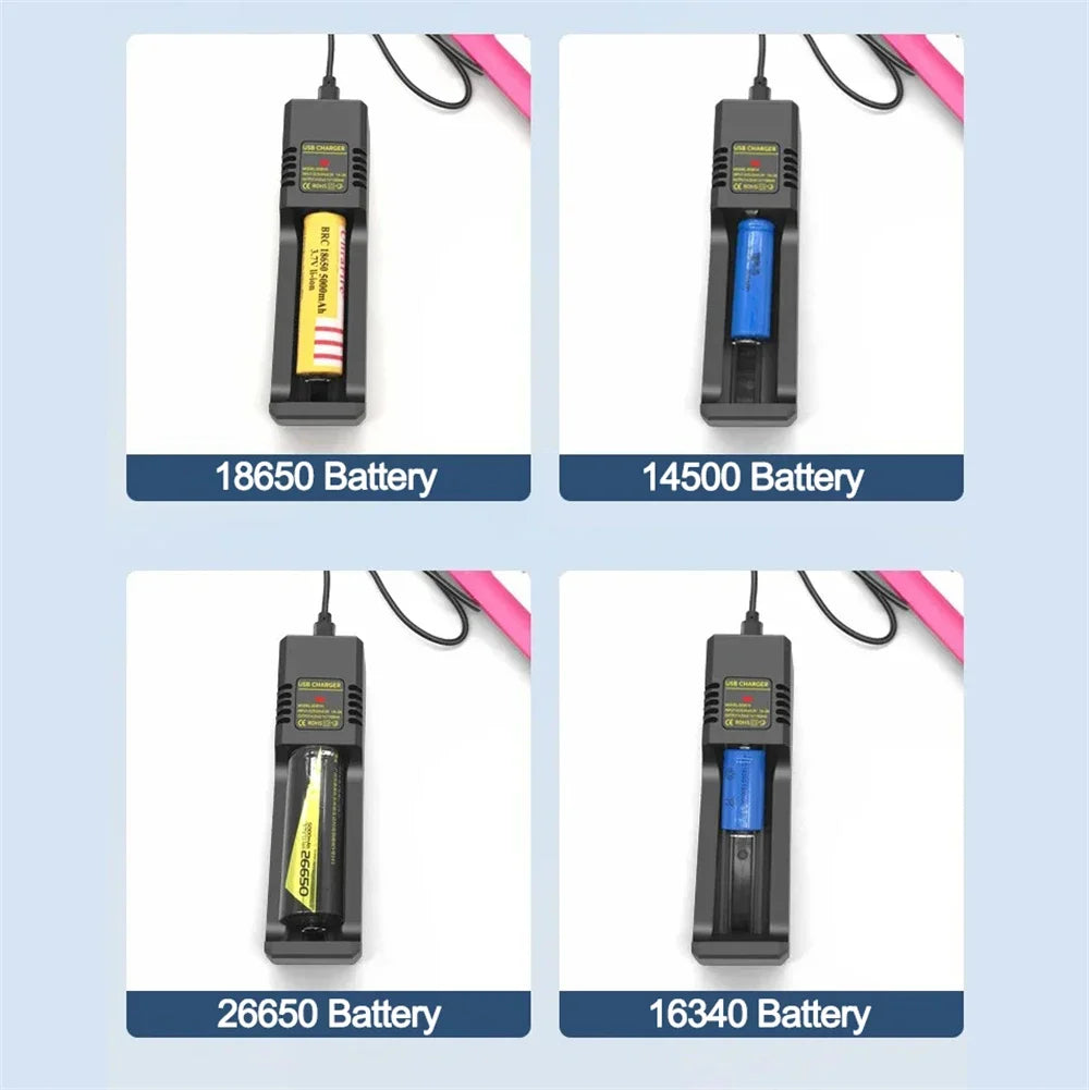 1/2 Slots 18650 Charger 3.7V-4.2V Rechargeable Li-ion Battery Charger Lithium Batteries Charging Adapter For 18650 26650 14500