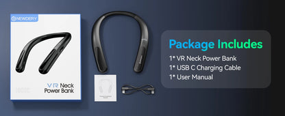 NEWDERY 10000mAh Hanging Neck Power Bank for Meta Quest 3S / 3/2 / Pro, Pico 4/4 Pro, HTC Vive, PSVR 2 Fast Charger Battery Pack