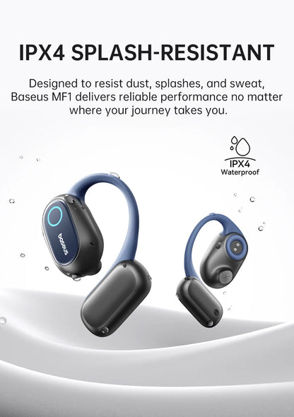 Baseus Bowie MF1/Eli 15i Fit Open-Ear Sport Wireless Earphones Bluetooth 5.4 EarHooks Big Bass Sport Earbuds 60Hrs Playtime