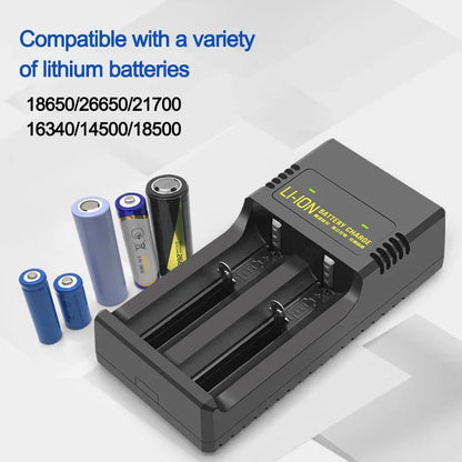1/2 Slots 18650 Charger 3.7V-4.2V Rechargeable Li-ion Battery Charger Lithium Batteries Charging Adapter For 18650 26650 14500
