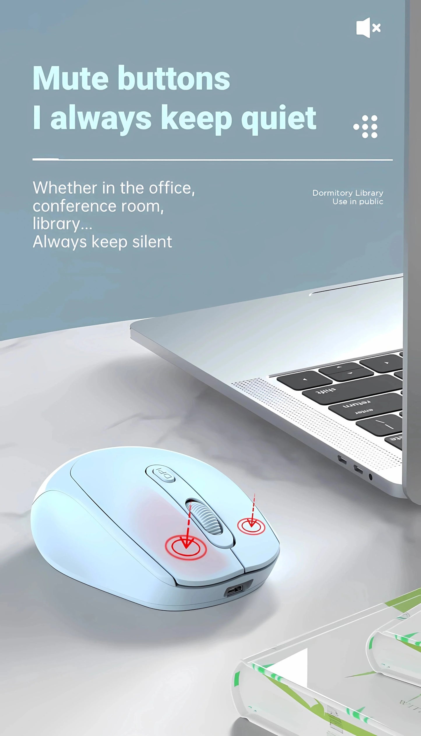 Wireless Mouse, 2.4G Ergonomic Optical Mouse, Computer Mouse for Laptop, PC,Chromebook,Notebook,Battery Small Cordless Mice