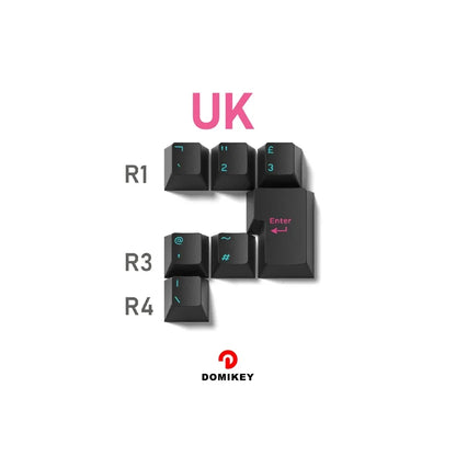 Domikey Miami Night Cherry Profile abs doubleshot keycap for mx keyboard poker 87 104 gh60 xd64 xd68 xd84 BM60 BM65 BM68 BM80