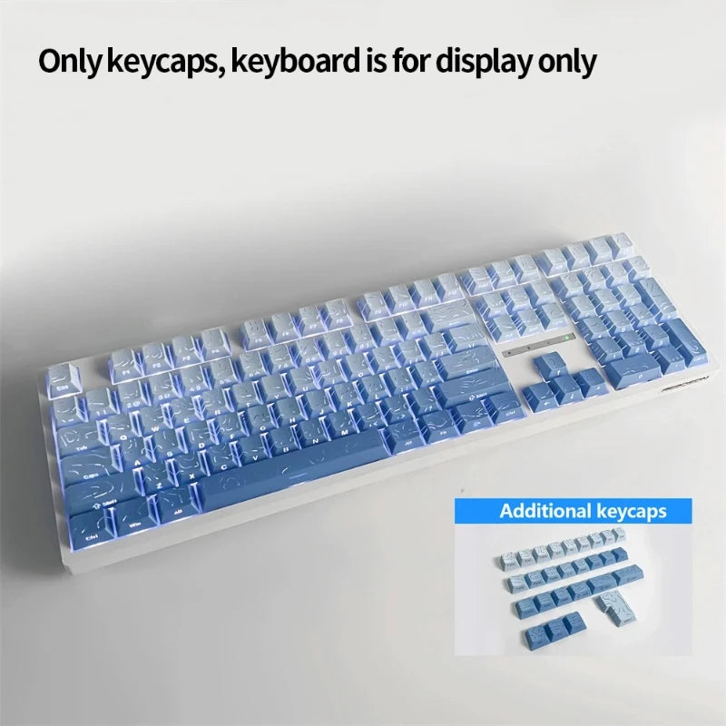 Contour 4.0 Side Engraved Keycap PBT Translucent 97/130 Key Mechanical Keyboard Key Cap White For Magnetic Switch F75 GMK87