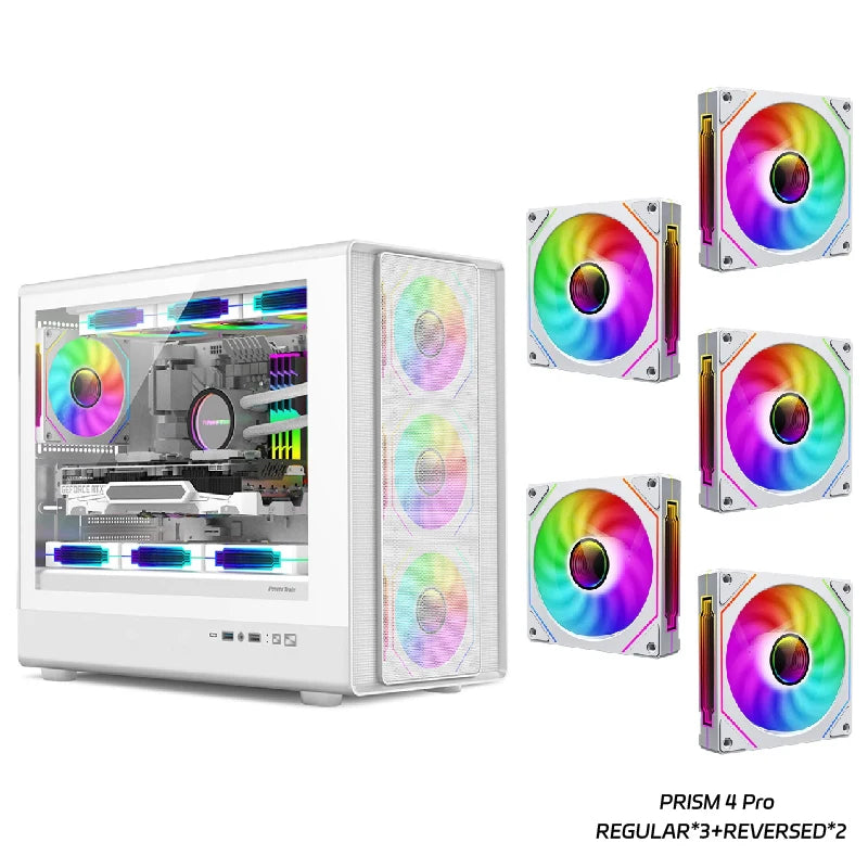 Power Train V1 MATX ITX Chassis Desktop Computer Side Transparent Glass Vertical Host Support 240/280 Water Cooling PC Case