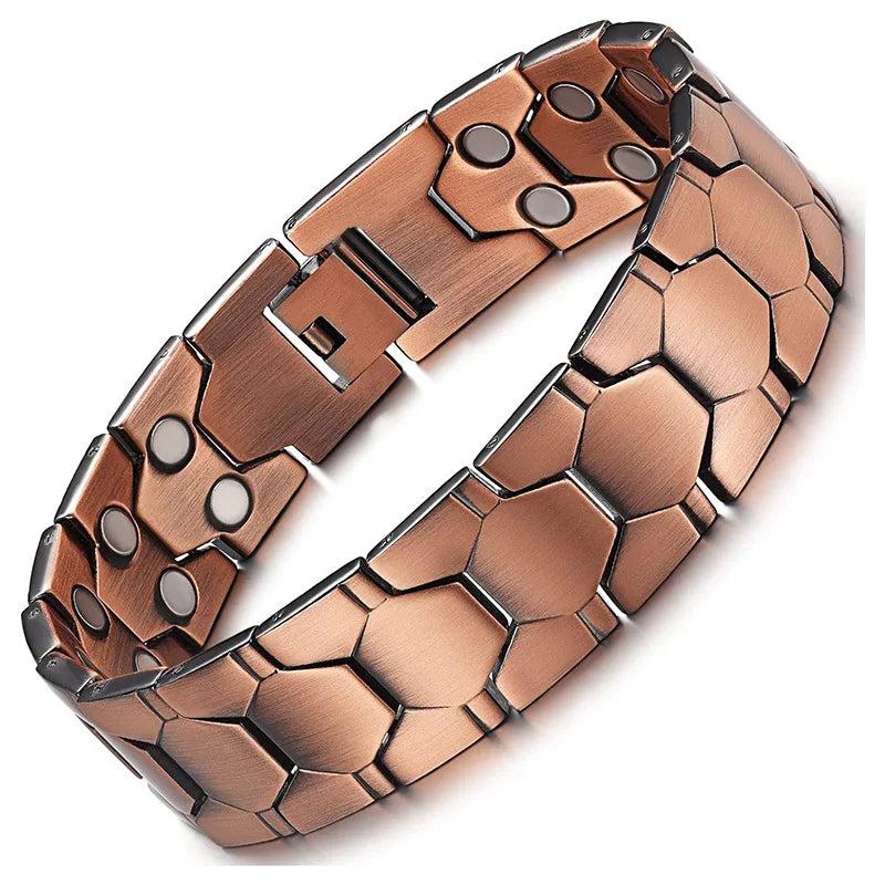 Healing Healthy Copper Magnetic Bracelet for Men Arthritis Pain Relief Bio-Energy Blood Pressure Bracelet Health Bangle Jewelry