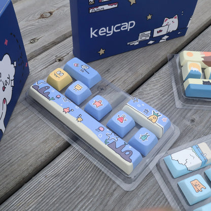 DIY Keycap PBT Enter 6.25U Space Bar Keycap 5 Sides Dye-Subbed Keycap for Mechanical Keyboard Cherry Profile (8Pcs)