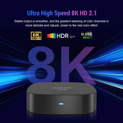 2025 New Android TV Box T1+ Rockchip RK3518 Android 16 8GB RAM 128GB ROM WiFi 6 BT 5.4 Dual UI 8K Ultra HD Smart Media Player
