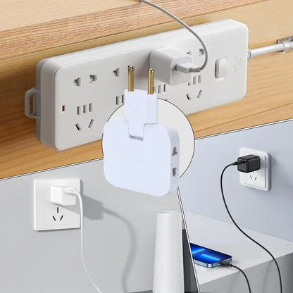 3 Way Outlet Adapters Multiple Outlet Splitter 2500W Multifunctional Space Saving Portable 180 Degree Rotating Tip Flat