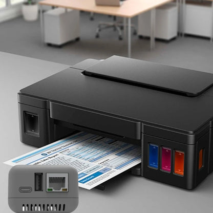 1pc NP330 Network USB 2.0 Print Server USB2.0 Mini Printer Server 100Mbps RJ45 LAN Connection for Androids Phones Computer