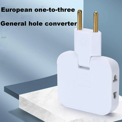 3 Way Outlet Adapters Multiple Outlet Splitter 2500W Multifunctional Space Saving Portable 180 Degree Rotating Tip Flat