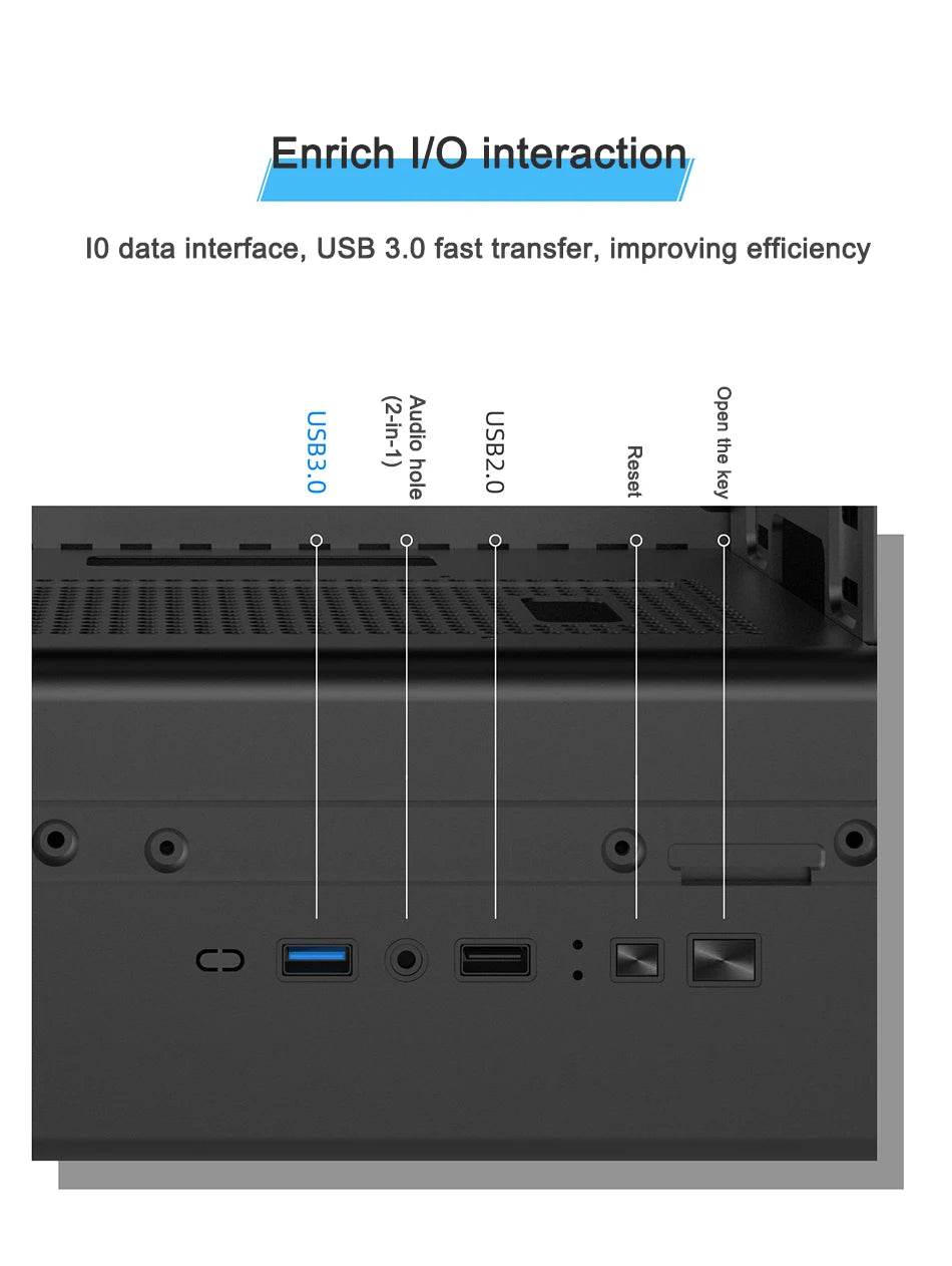 Power Train V1 MATX ITX Chassis Desktop Computer Side Transparent Glass Vertical Host Support 240/280 Water Cooling PC Case