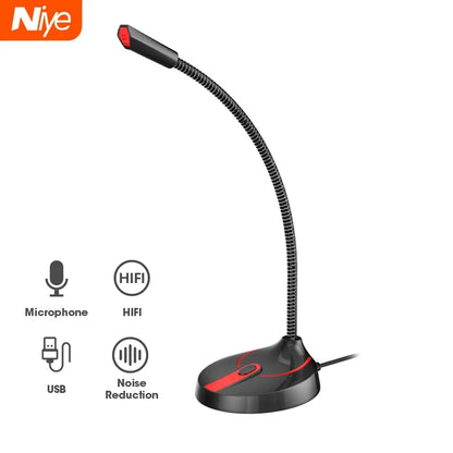 Mini Microphone PC Mic 3.5mm AUX Wired Microphones for PC Computer Laptop Notebook Loud Speaker
