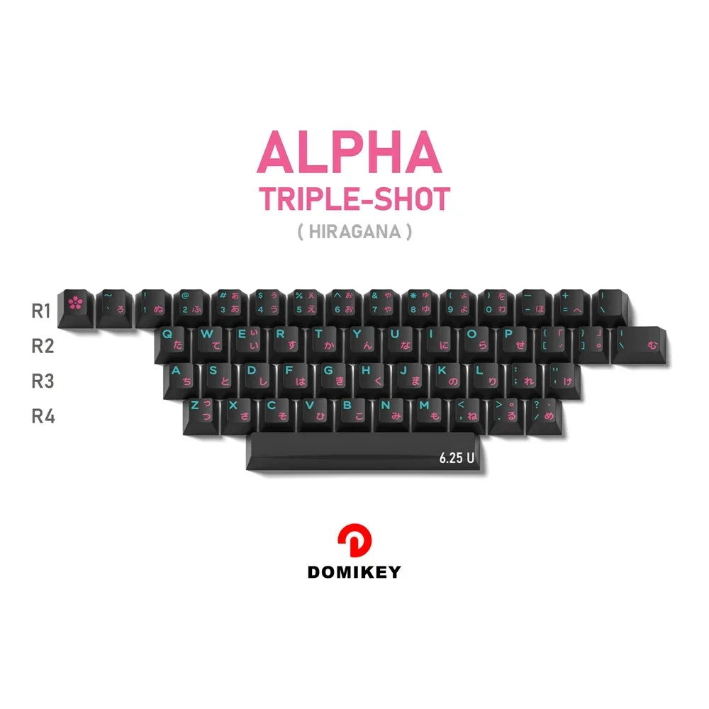 Domikey Miami Night Cherry Profile abs doubleshot keycap for mx keyboard poker 87 104 gh60 xd64 xd68 xd84 BM60 BM65 BM68 BM80