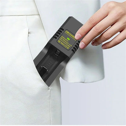 1/2 Slots 18650 Charger 3.7V-4.2V Rechargeable Li-ion Battery Charger Lithium Batteries Charging Adapter For 18650 26650 14500