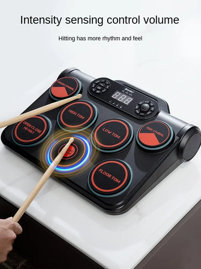 Electronic Drum  Kit Professional  Set Portable Beater Pad Adult And Children Beginner Home Electronic Drum Gift